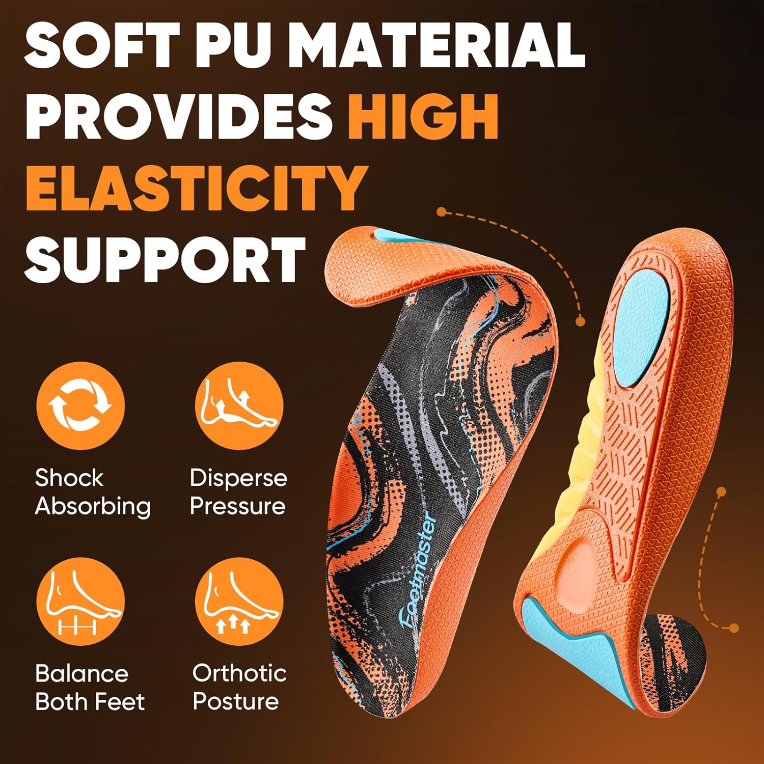 Thumbnail 1 de Footmaster orthopädische Einlegesohlen bei Plantarfasziitis & Plattfüßen – Fußgewölbestütze gegen Fußschmerzen