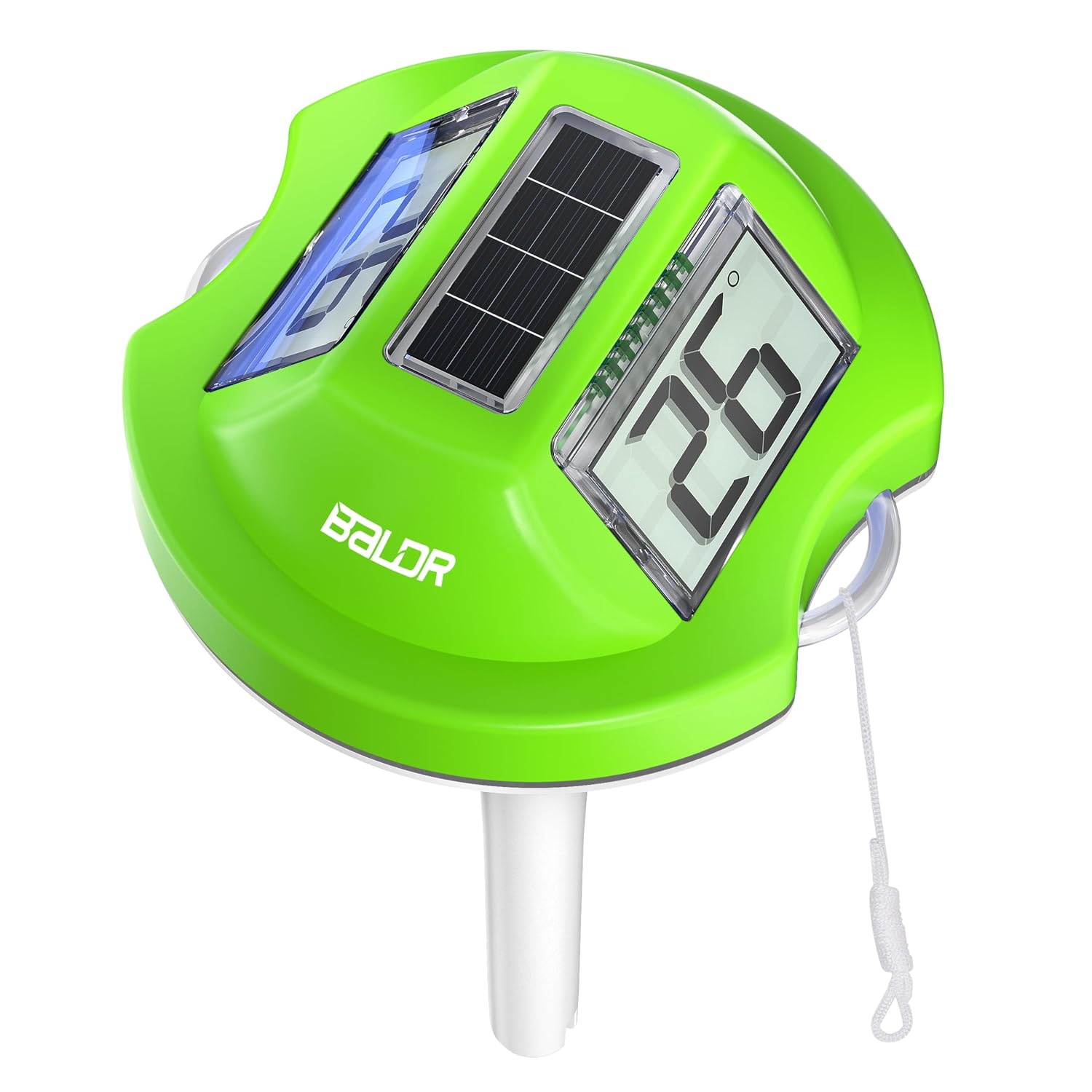 BALDR Solar Schwimmendes für Pool – Doppel-Display, IPX7, grün