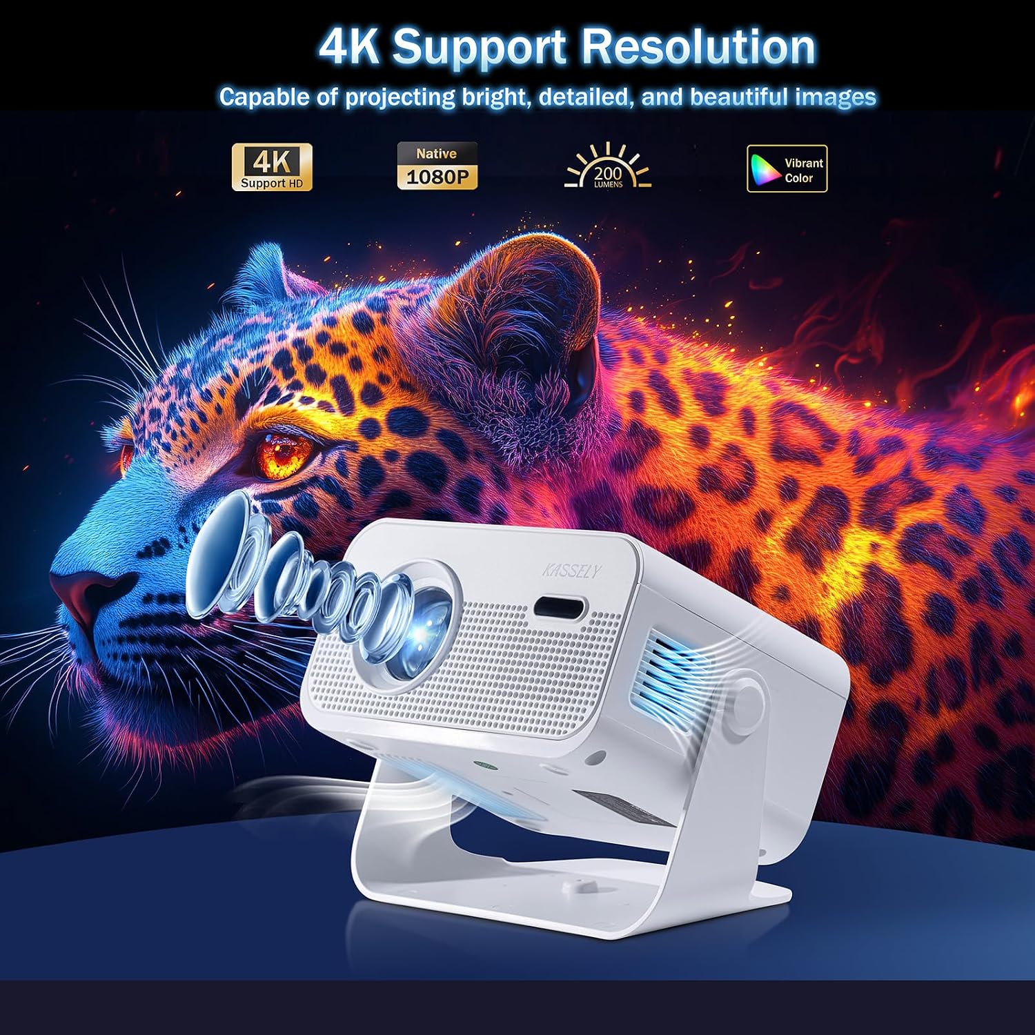 Thumbnail 1 de KASSELY Mini Projector 720P Portable Projector 📽