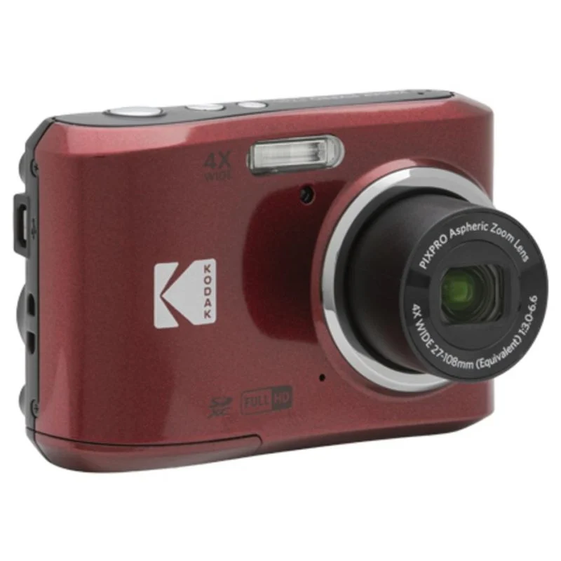 Detalle 2 de Kodak PIXPRO FZ45 16MP: cámara compacta con zoom 4x y Full HD en rojo