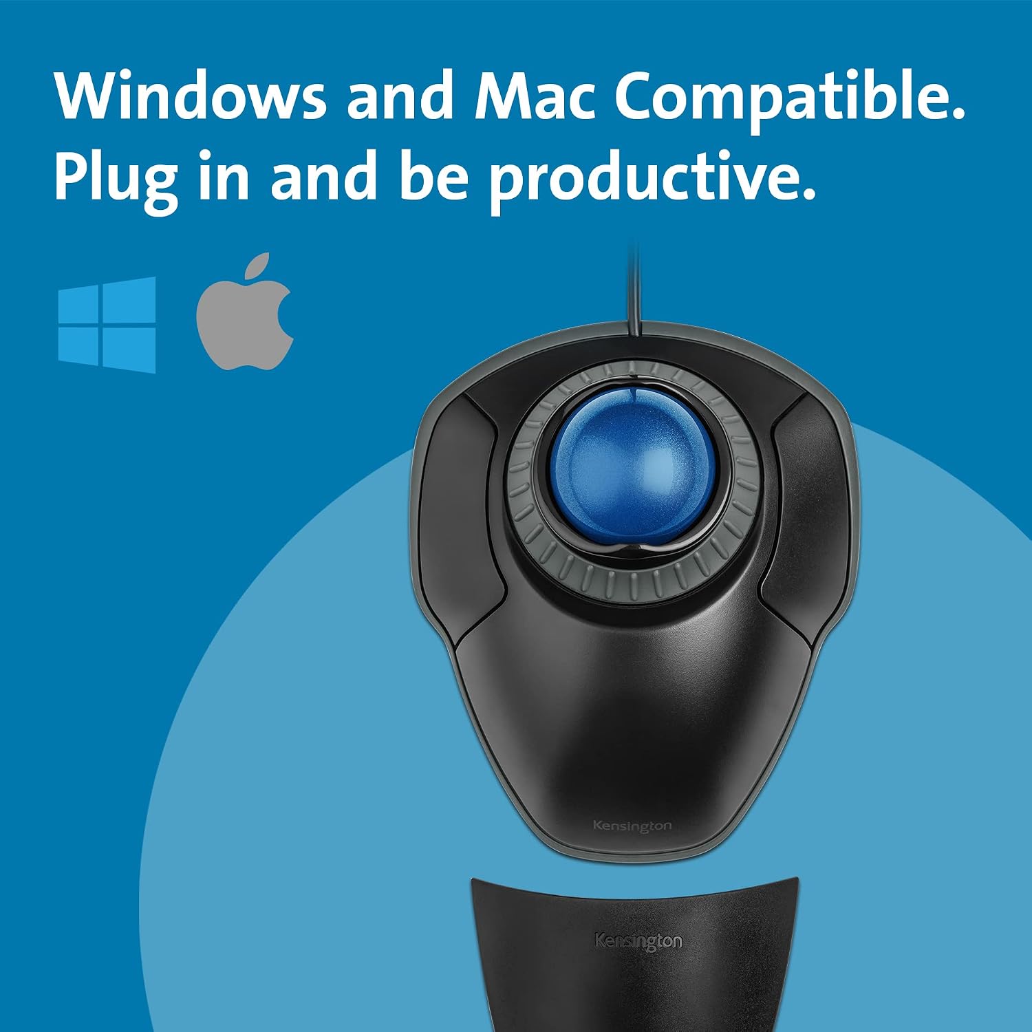 Detalle de Kensington K72337EU Mouse Orbit: Mouse con trackball cablato, ambidestro e affidabile