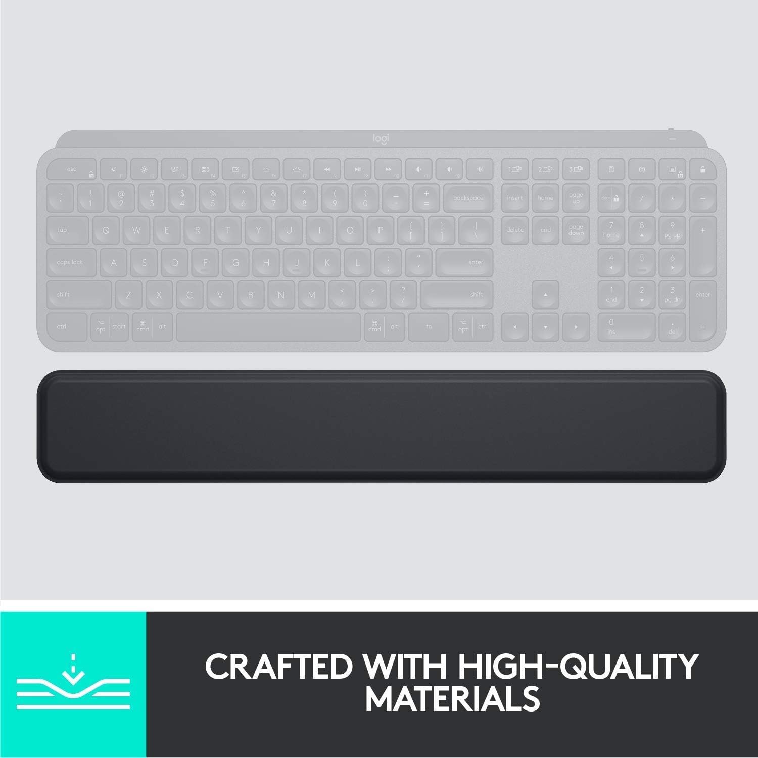 Thumbnail 6 de Logitech MX Palmrest per MX Keys Tastiera, Grafite – supporto polsi comodo e durevole
