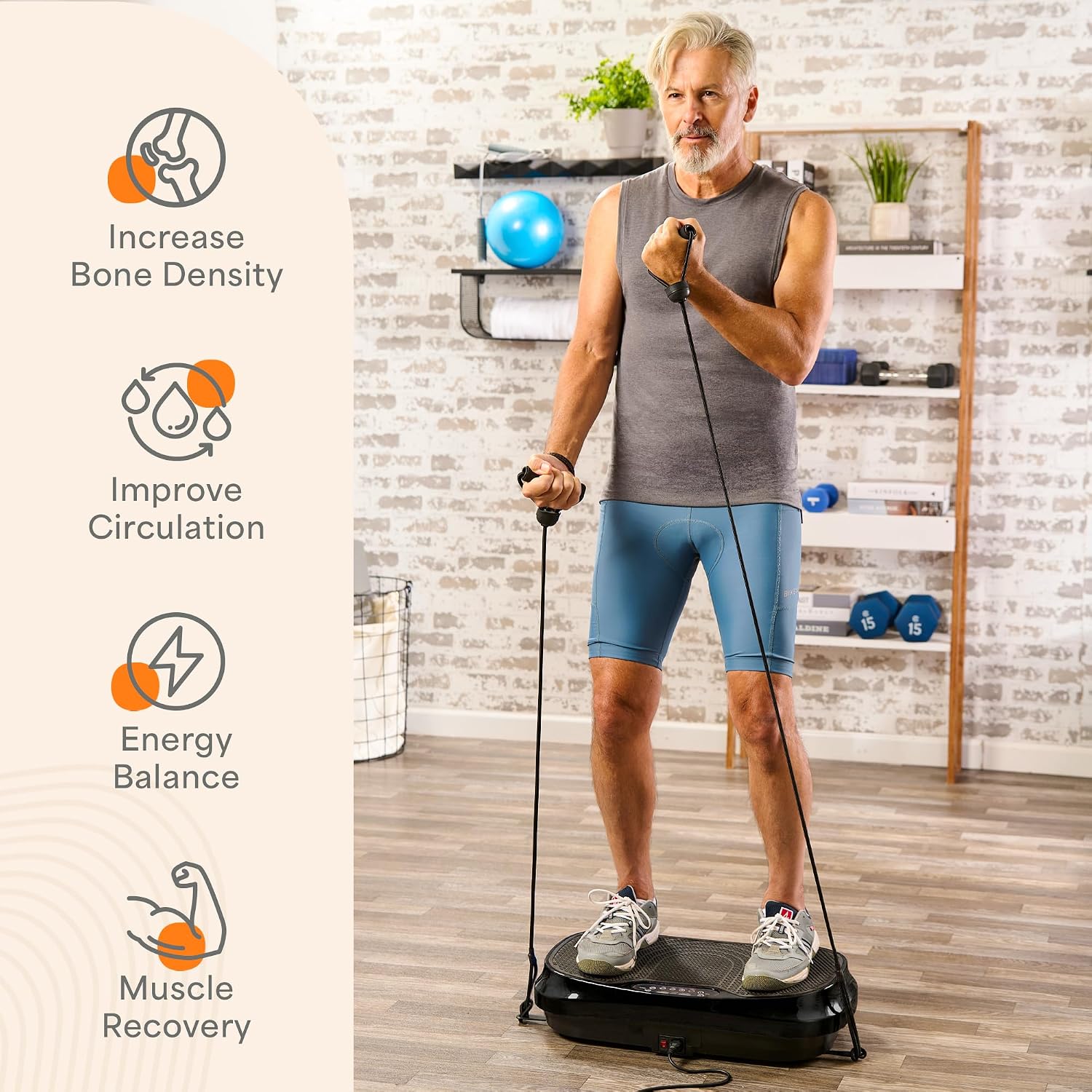 Detalle de Lifepro LP-WVRM-BLK Waver Mini Vibration Plate, 200W, 99 Speeds, Remote