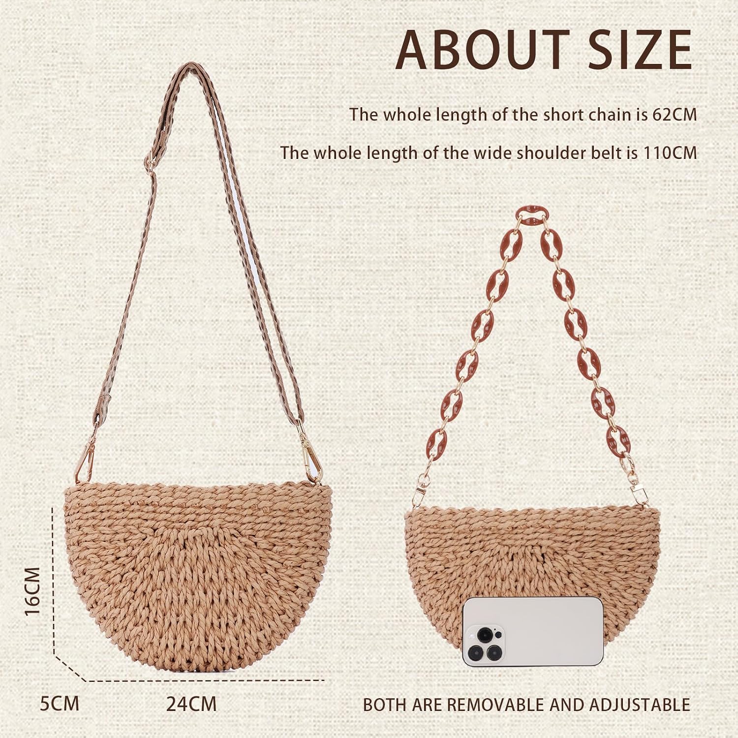 Thumbnail 2 de Fecialy Straw Crossbody Bag
