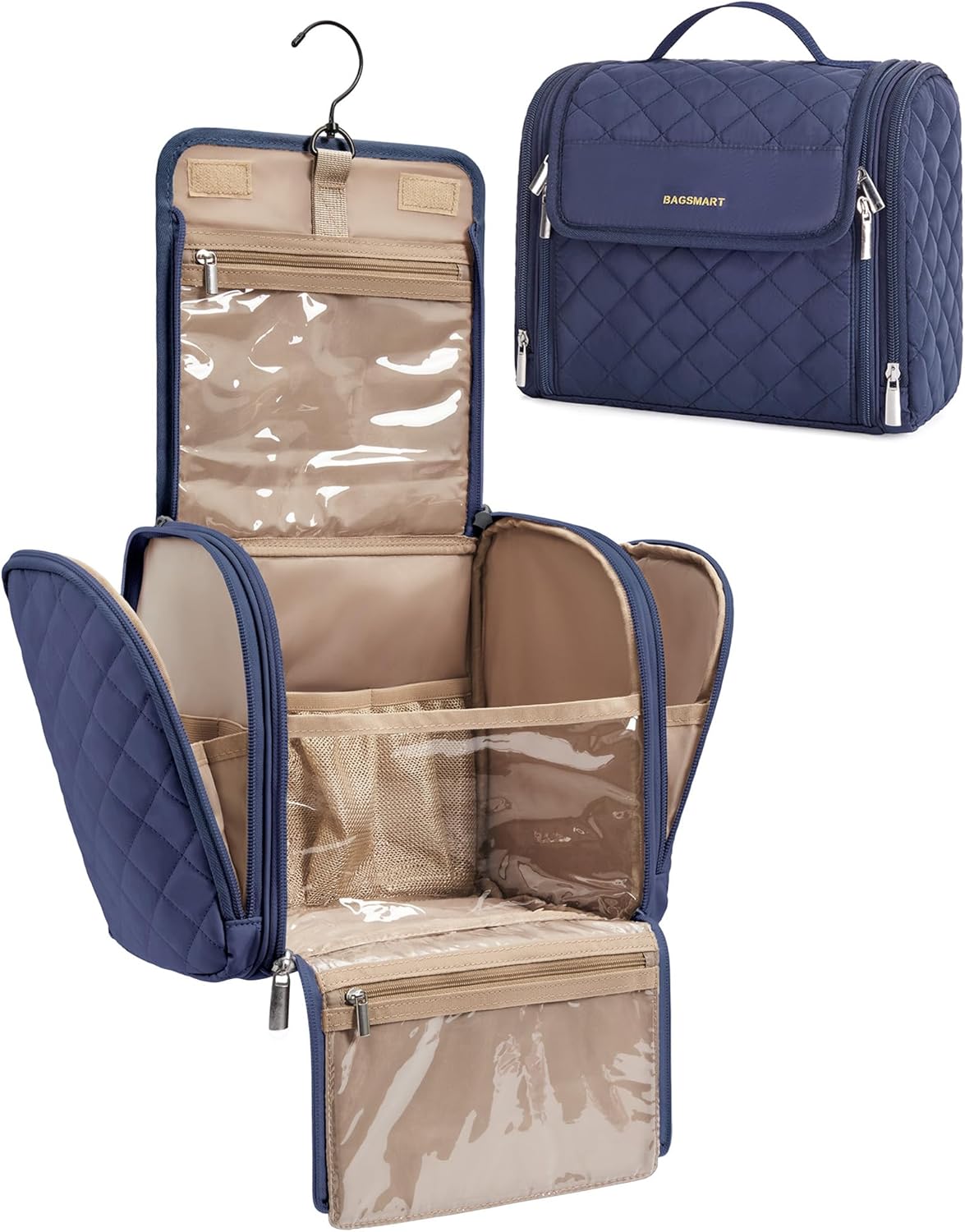 Thumbnail 4 de BAGSMART Makeup Bag Large Hanging Organizer