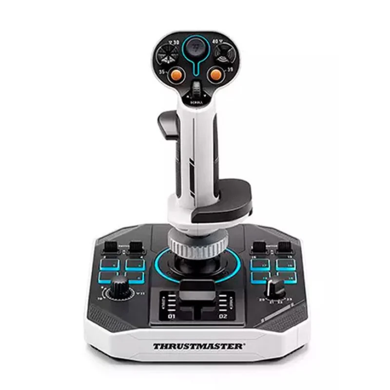 Detalle de Palanca de vuelo Thrustmaster Sol-R 1: 44 botones programables y 3 ejes analógicos para simulación profesional