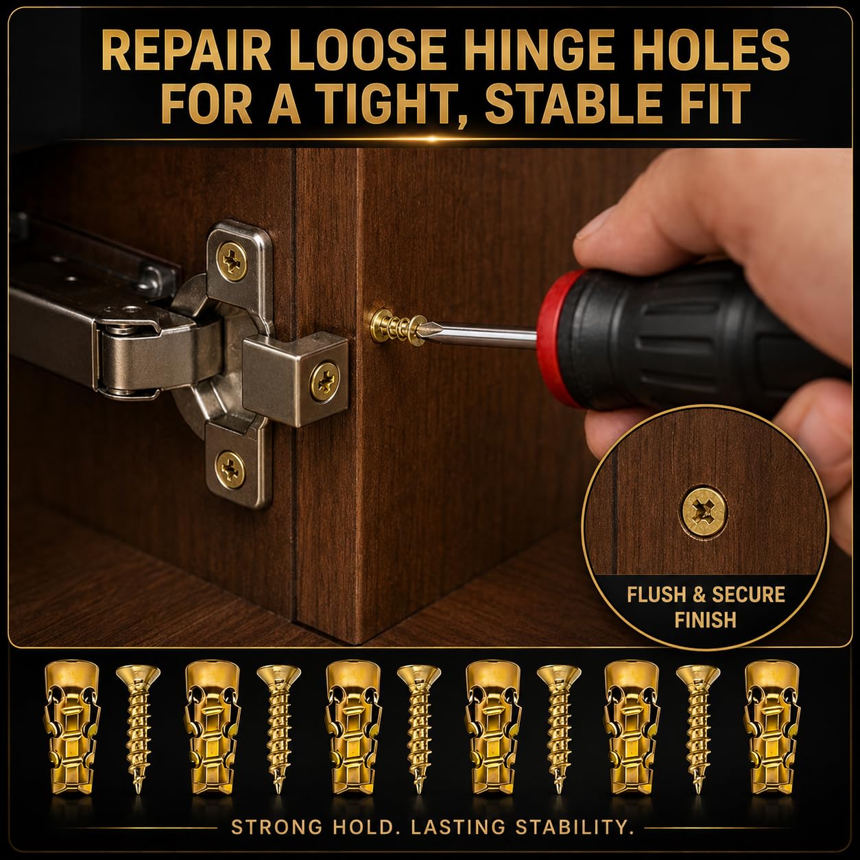 Thumbnail 5 de Tvisenva 1 Short Expansion Screw Set, 6 × 14 mm, 30-Pack for Hinge Repair