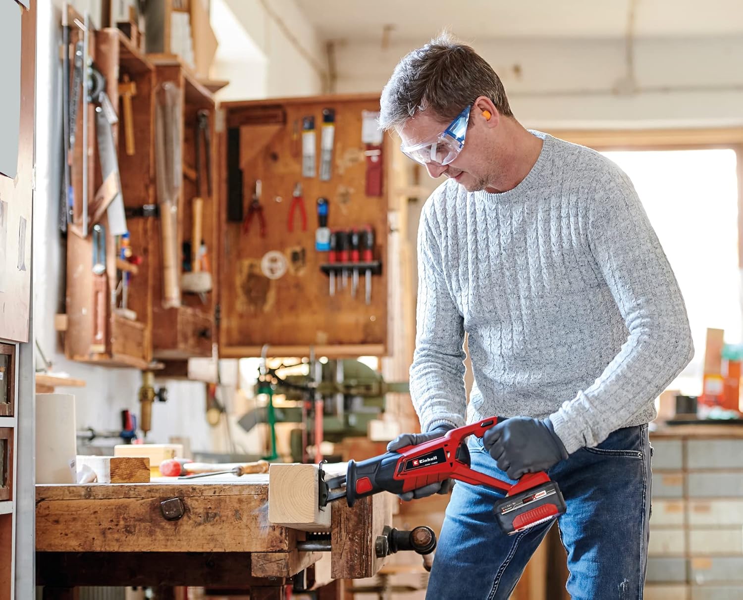 Detalle de Einhell Cordless Reciprocating Saw 18V TE-AP 18/22 Li Solo (Power X-Change) – 22mm Stroke