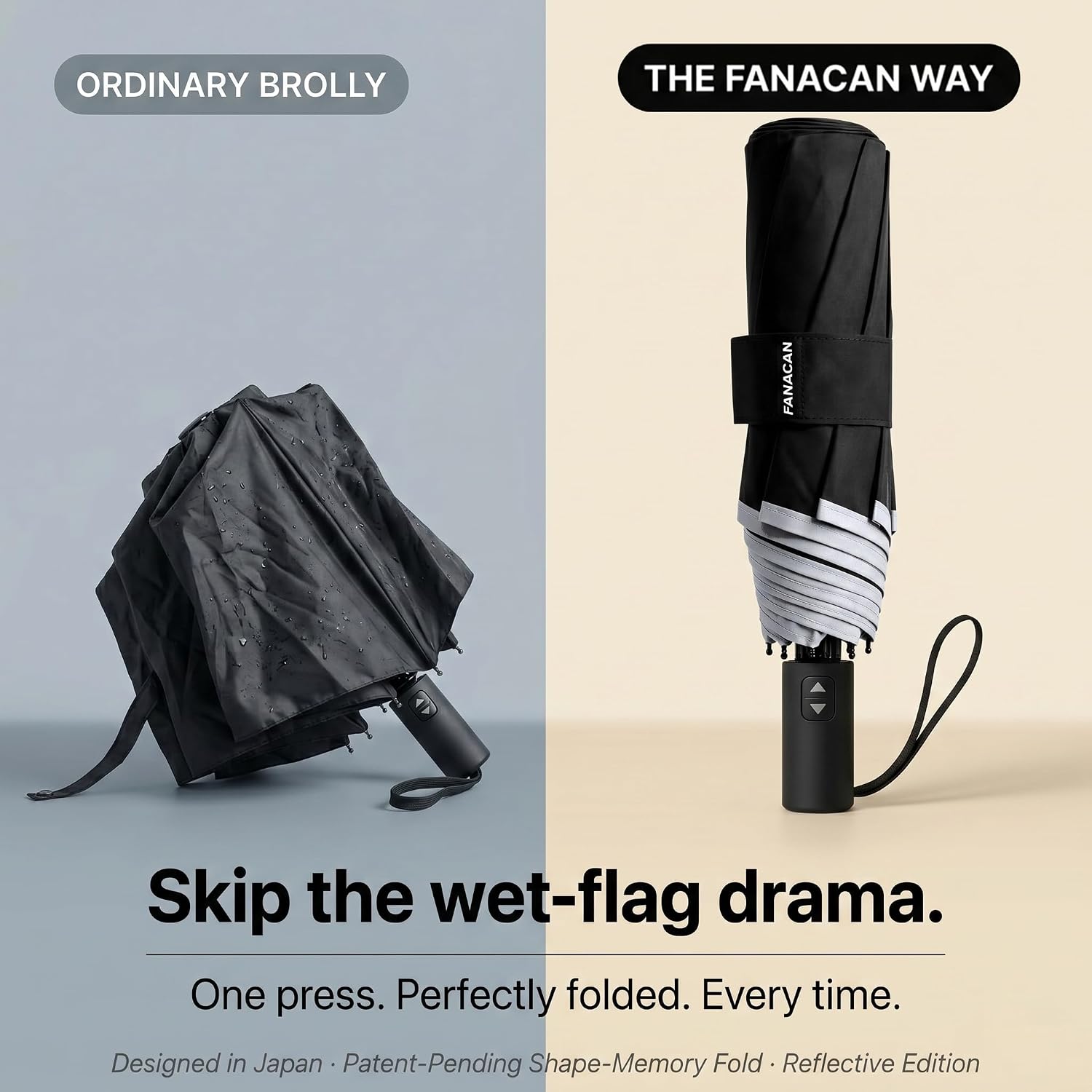 Detalle 1 de FANACAN 3-Second Quick Fold Umbrella 302 g