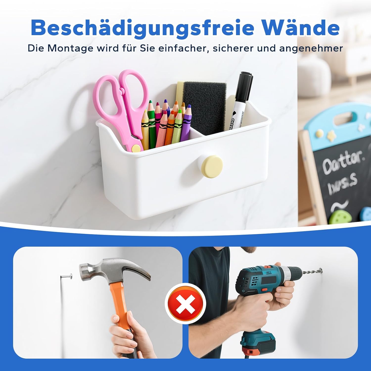 Thumbnail 6 de HOMMAND Klebepads doppelseitig extra stark aus EVA-Schaumstoff – 40 Stück (rund & quadratisch), wasserfest