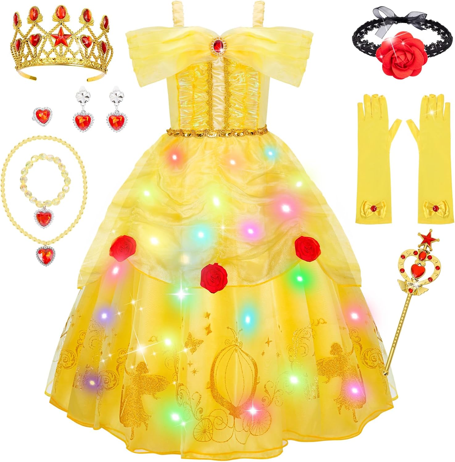 Thumbnail 6 de WIKITOT Princess Costume Light Up Dress 3-10