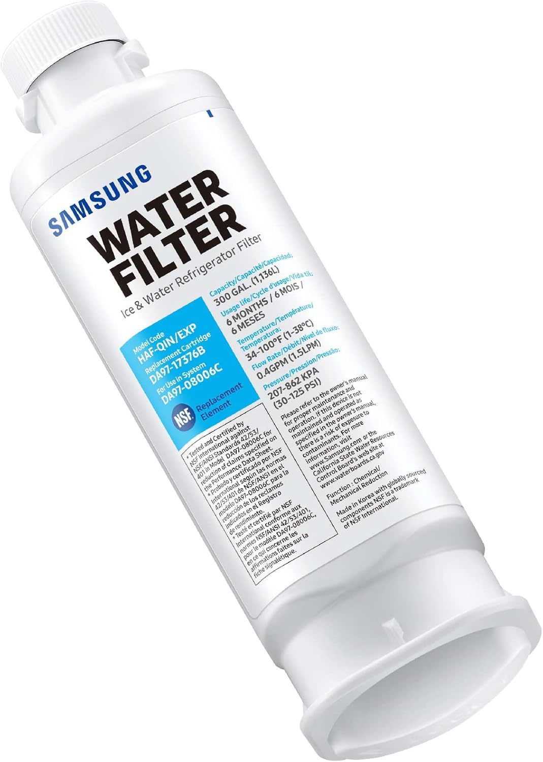Thumbnail 2 de Samsung HAF-QIN-2P/EXP Genuine Refrigerator Water Filter (Pack of 2) | 6-Month Life