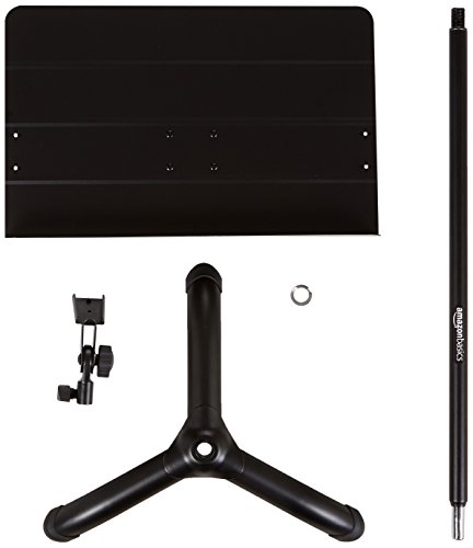 Thumbnail 6 de Amazon Basics Leggio per Spartiti Pieghevole per Orchestra, Altezza Regolabile 108–162 cm, Inclinabile, Pieghevole per Uso in Piedi o Seduto