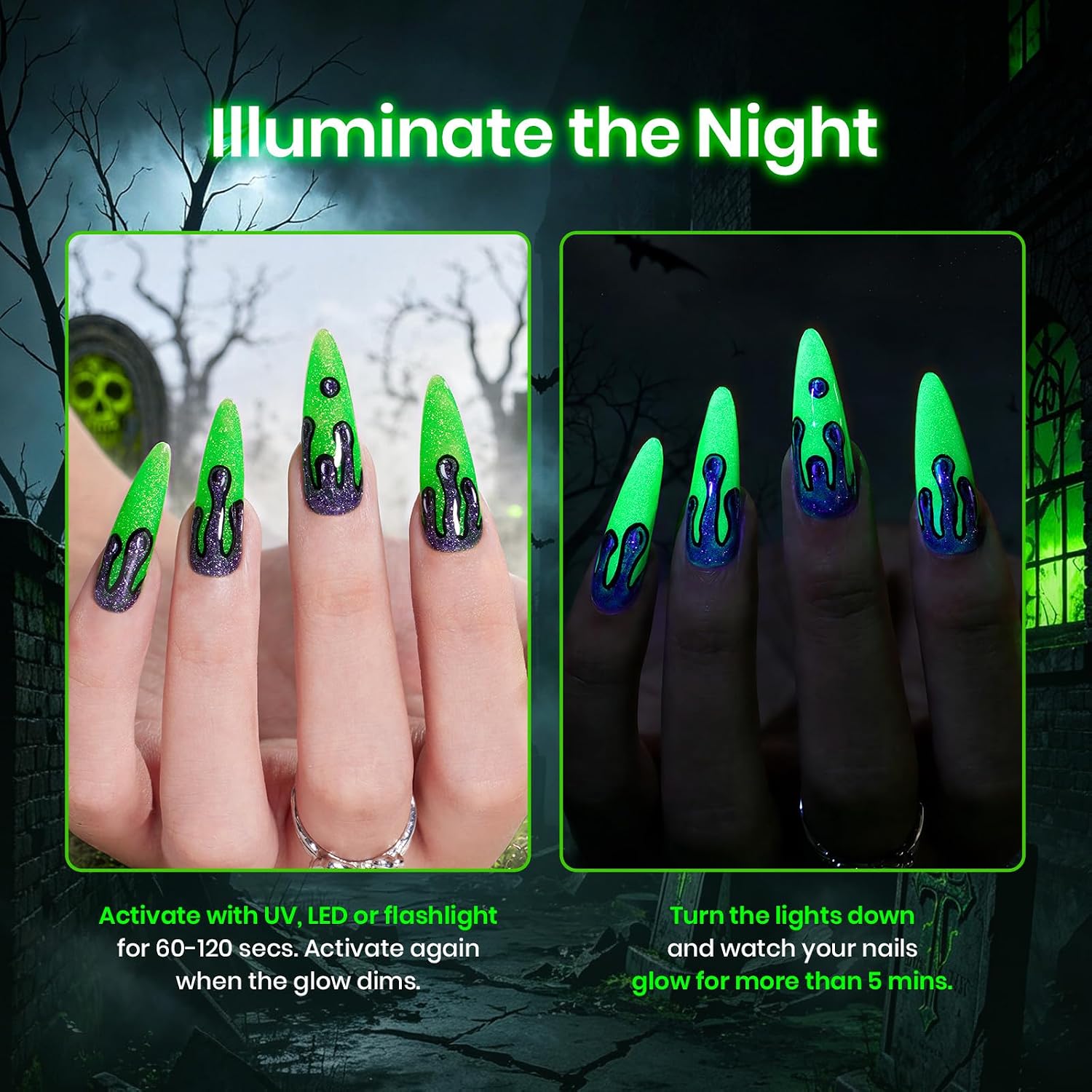 Detalle 1 de Beetles Glow-in-the-Dark Gel Nail Polish, 15 mL