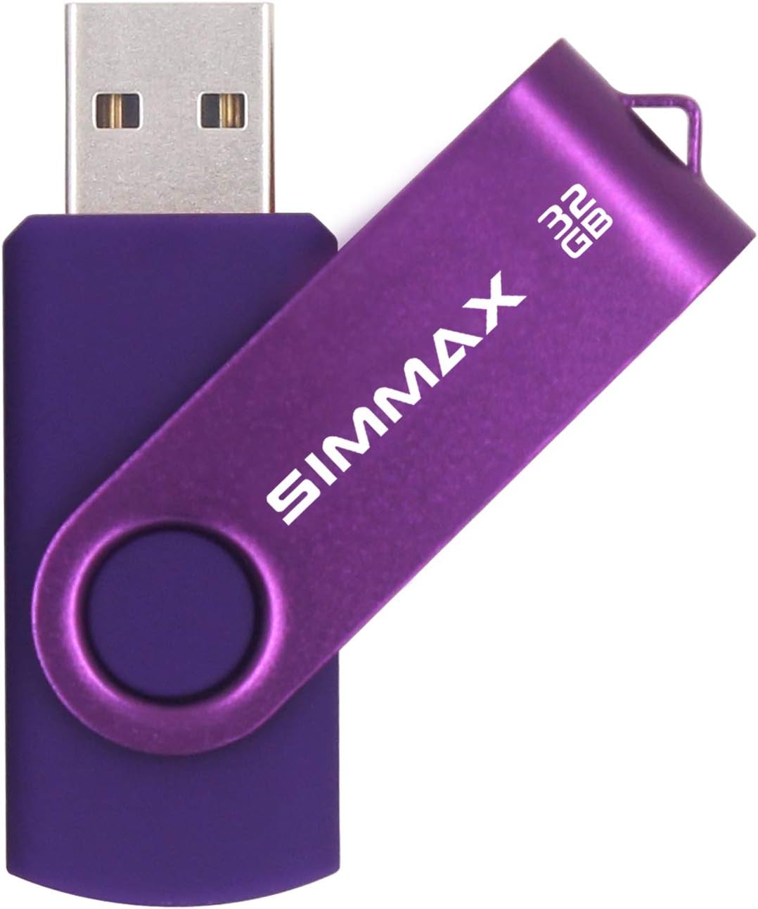 Detalle de SIMMAX 32GB USB 2.0 Memory Stick with TwistTurn Clip (Purple)