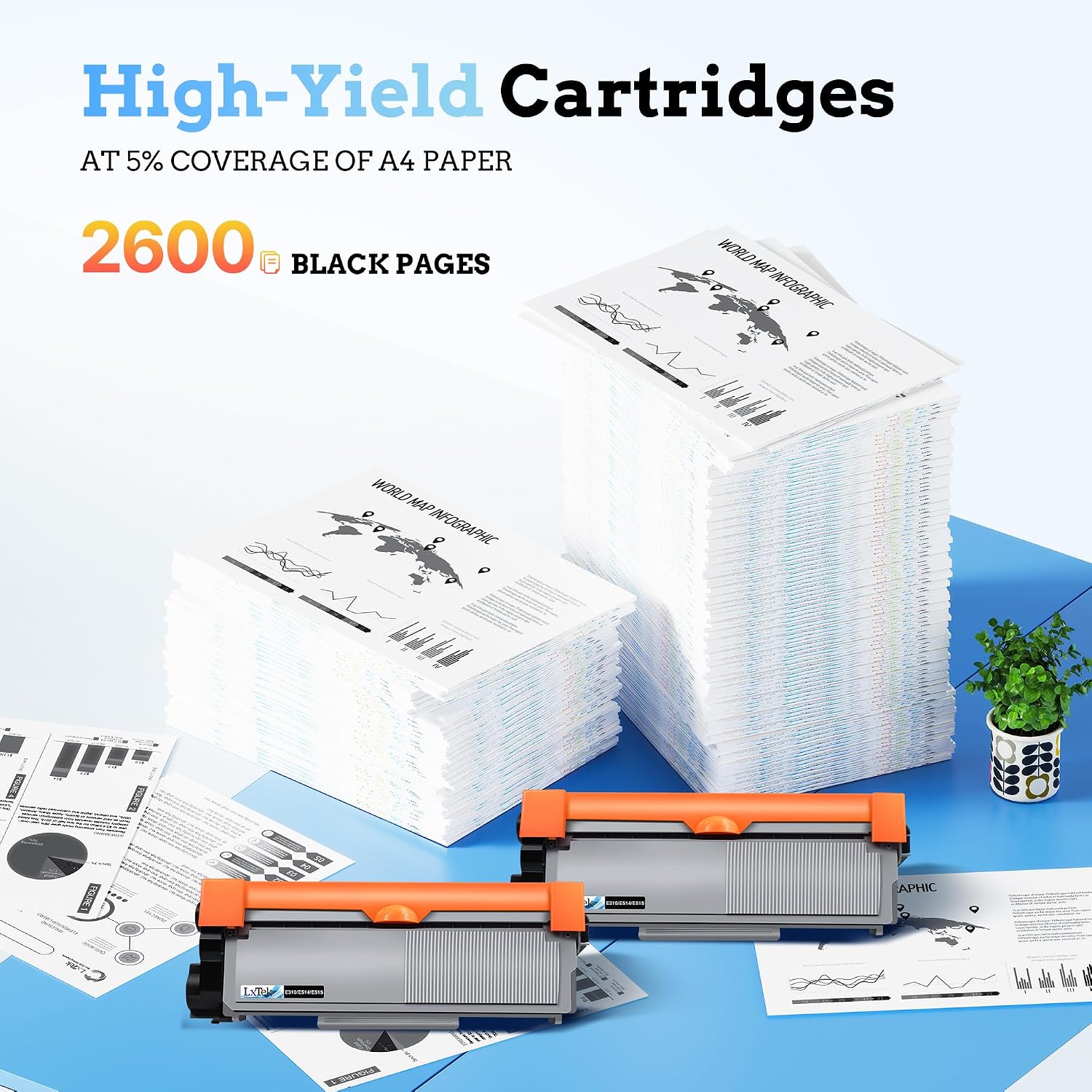 Detalle de LxTek Compatible Toner Cartridges, 2-Pack