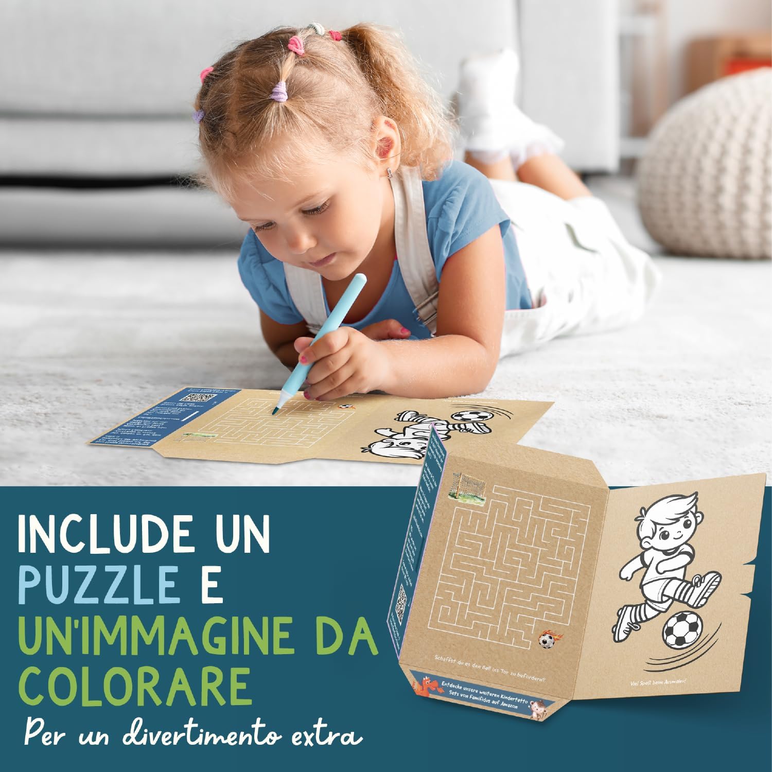 Detalle de Famifidus 120 tatuaggi temporanei per bambini, set skin-friendly per feste e compleanni