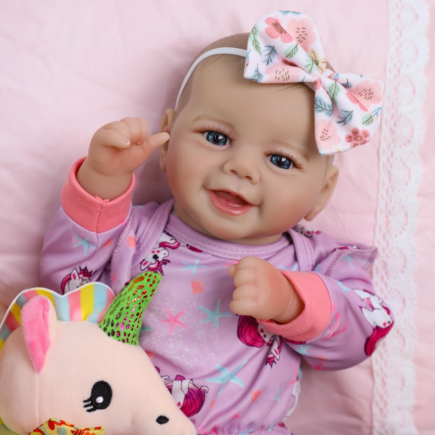 Thumbnail 6 de SCOM Baby Doll Girl, 18-inch Realistic Soft Body Doll with Accessories