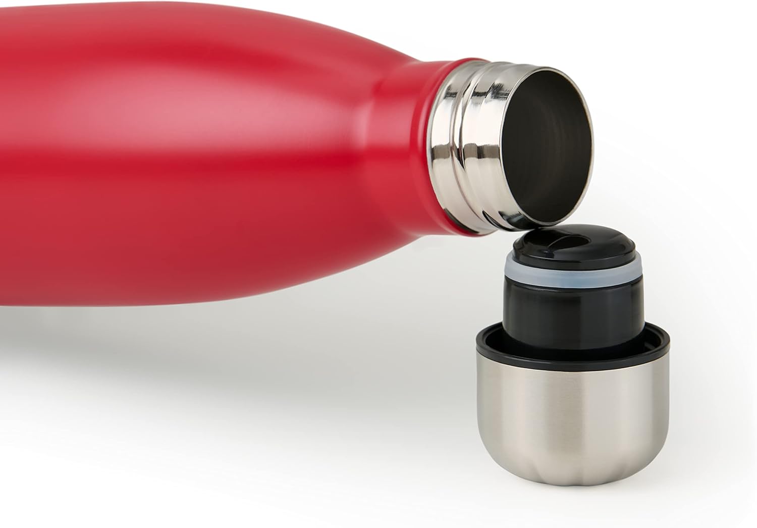 Detalle de Blumtal Trinkflasche 1000 ml Edelstahl – auslaufsicher, doppelt isoliert und BPA-frei in Rot