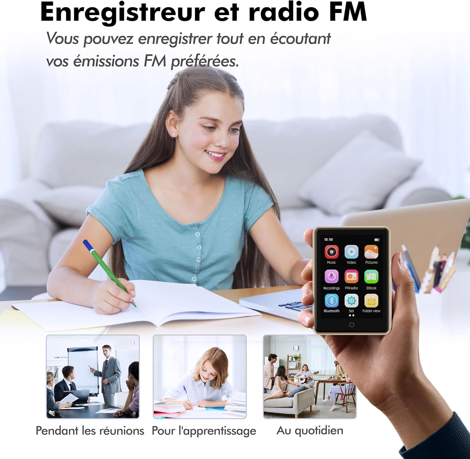 Thumbnail 6 de PINHUI M7-32-GL MP3-speler, 32 GB, Bluetooth 5.3 en 2,8-inch touchscreen