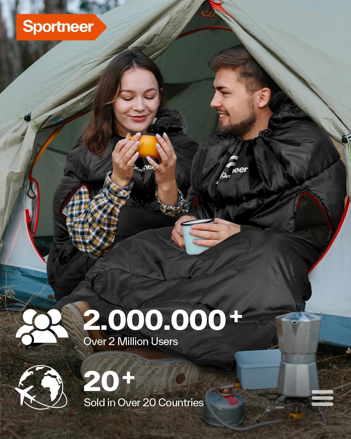 Thumbnail 6 de Sportneer Wearable Sleeping Bag with Arm Zippers, 32–65°F, 3.7 lb