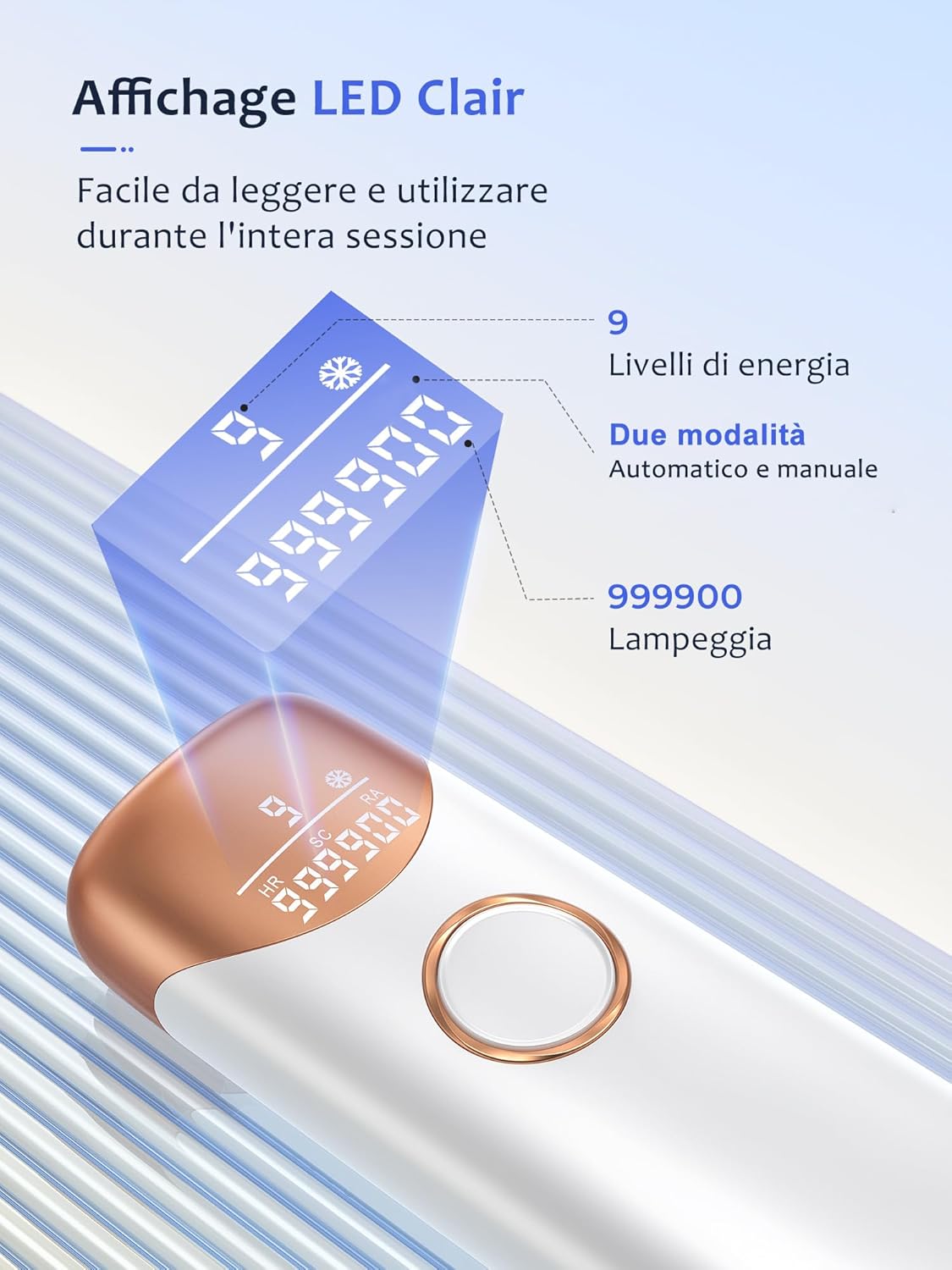 Thumbnail 5 de Epilatore Luce Pulsata 19,8J con 9 livelli di energia 🎀