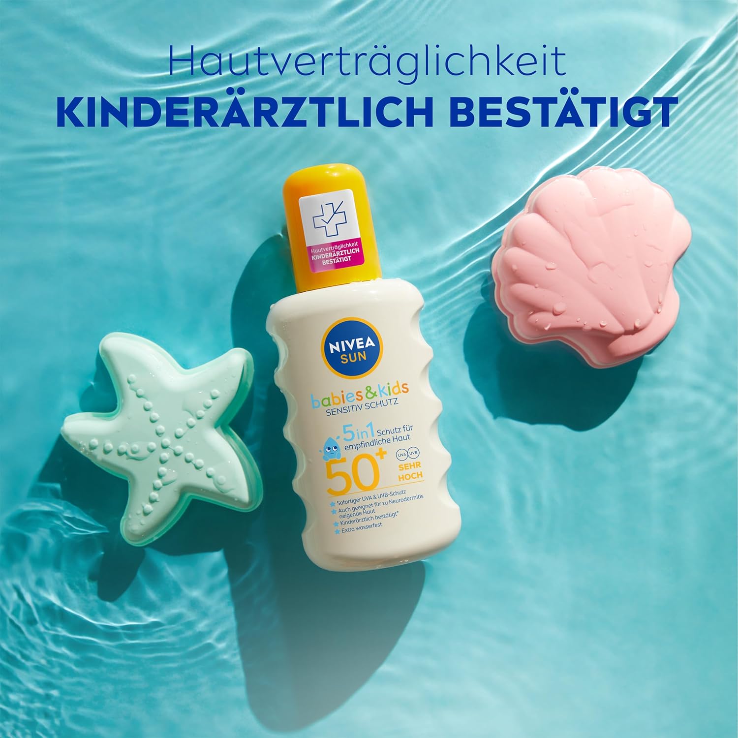 Thumbnail 2 de NIVEA SUN Babies & Kids Sensitiv Schutz 5in1 LSF 50+ extra wasserfestes Sonnenspray (200 ml, duftfrei)
