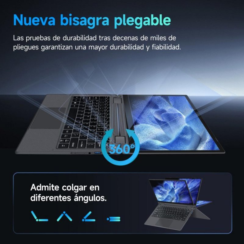 Detalle 2 de Vanwin R1166 11,6" Pentium Gold 6500Y 8GB 256GB SSD táctil 360º