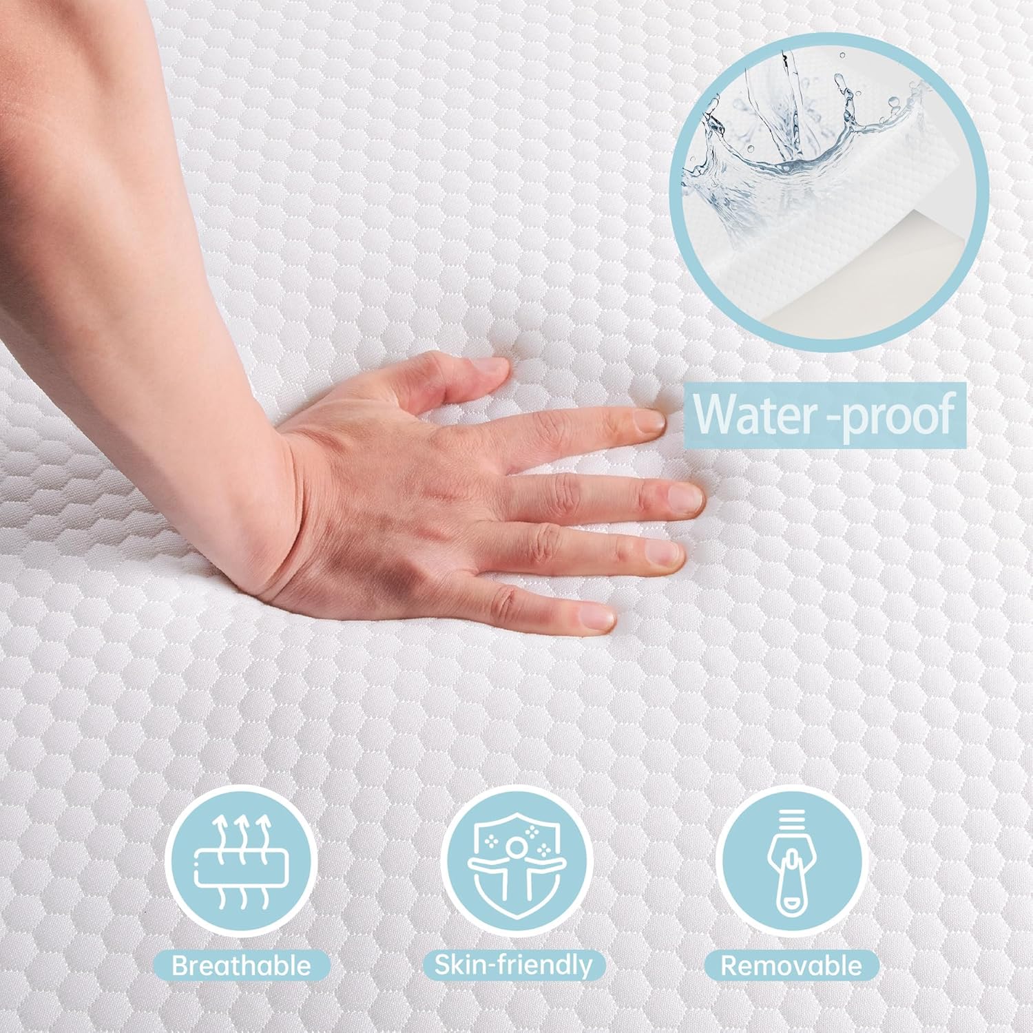Detalle de Gwydre Cot Mattress 120x60 Memory foam cot mattress