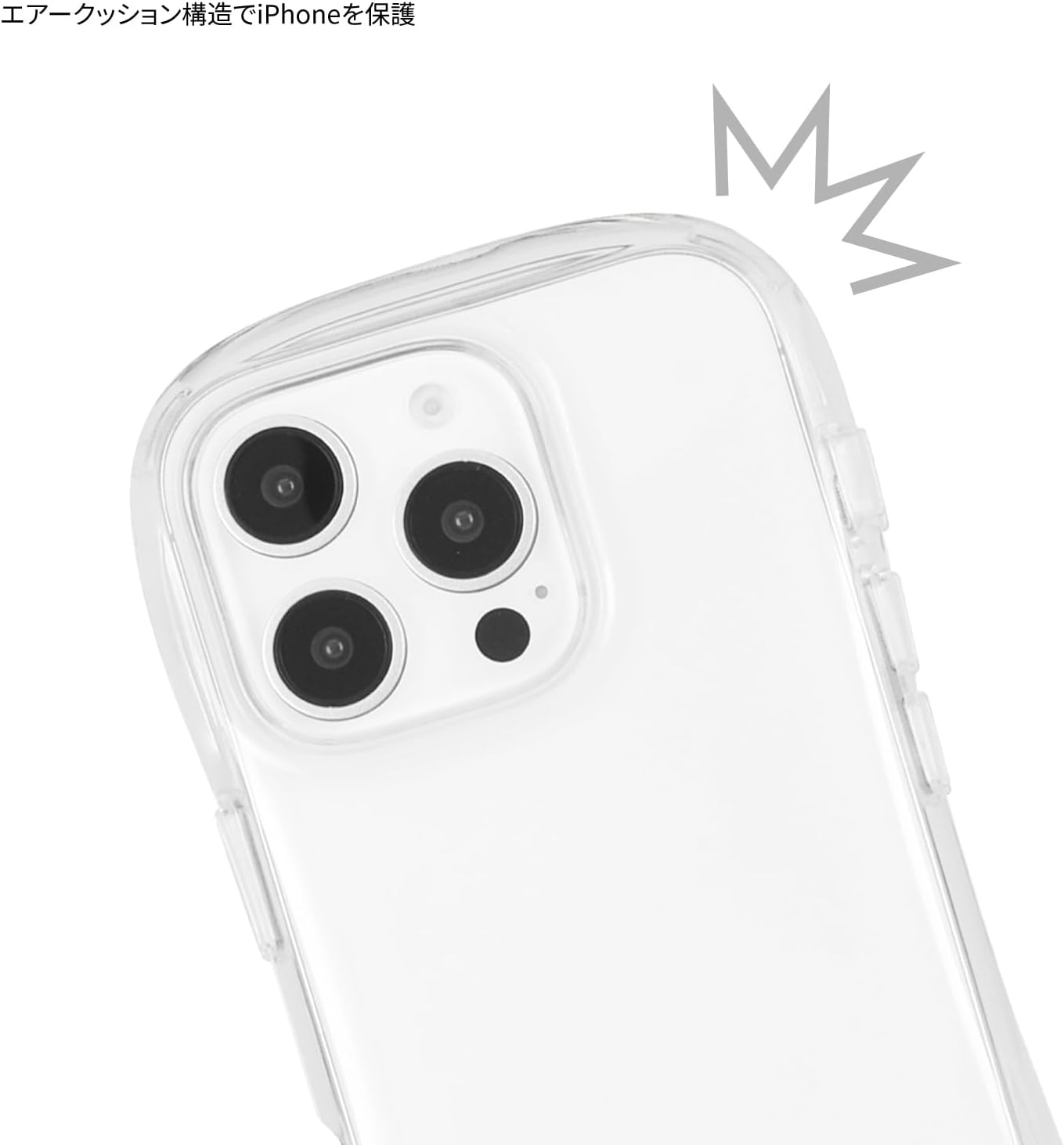 Detalle de グルマンディーズ GRC-372B リラックマ iPhone 16 Pro対応クリアケース TPU製・インナーシート付き