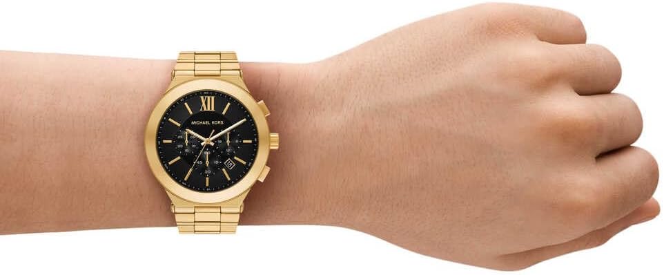 Detalle 2 de Michael Kors Billie Watch for Men: Quartz Chronograph in Gold-Tone Stainless Steel