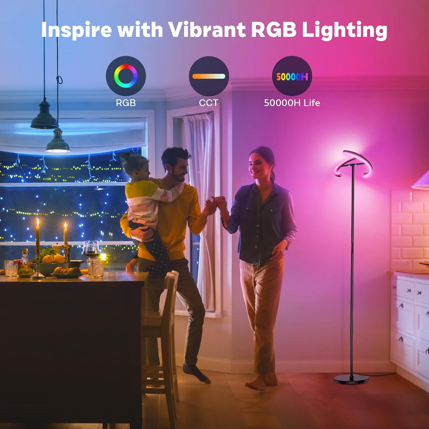 Detalle 2 de SIBRILLE RGB Floor Lamp with Remote Control
