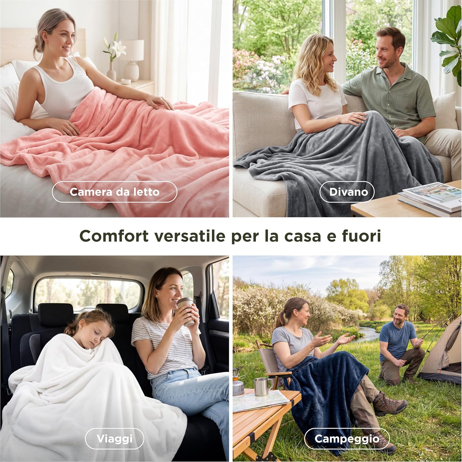 Thumbnail 4 de Bedsure Coperta in Pile Morbida 150x200 Grigio