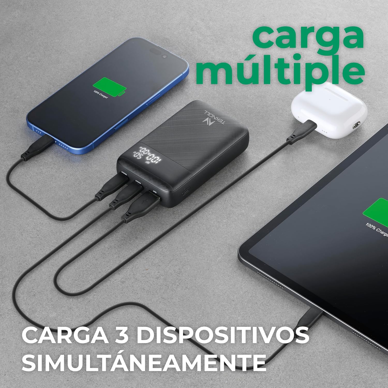 Detalle 2 de TEKNOLL Power Bank 10000mAh Power Delivery