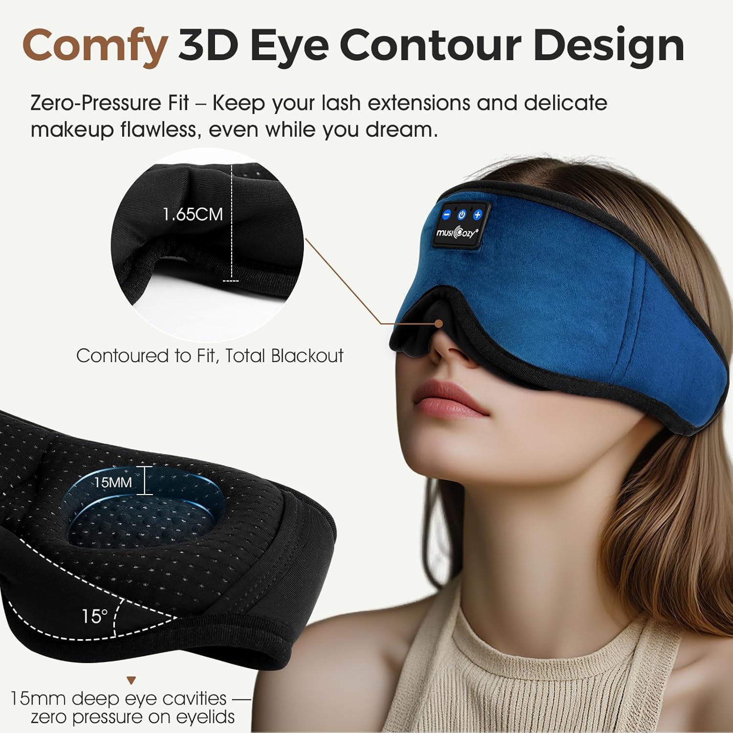Thumbnail 2 de MUSICOZY Sleep Mask Headphones 14H Battery