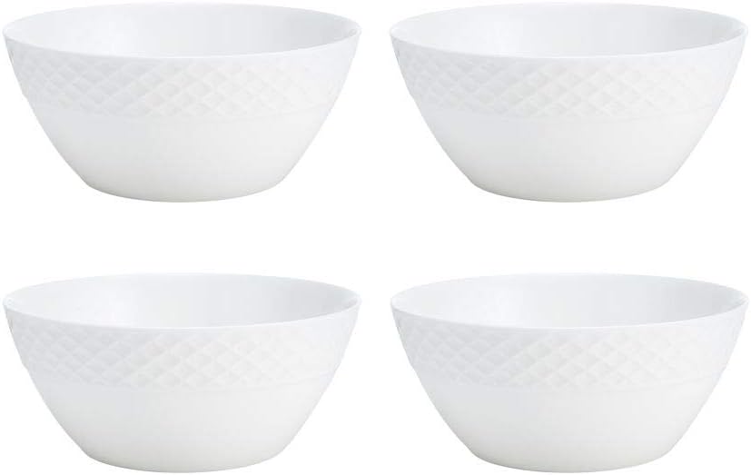 Thumbnail 3 de Mikasa Trellis 16-Piece Bone China Dinnerware Set in White (Plates, Bowls, and Mugs)