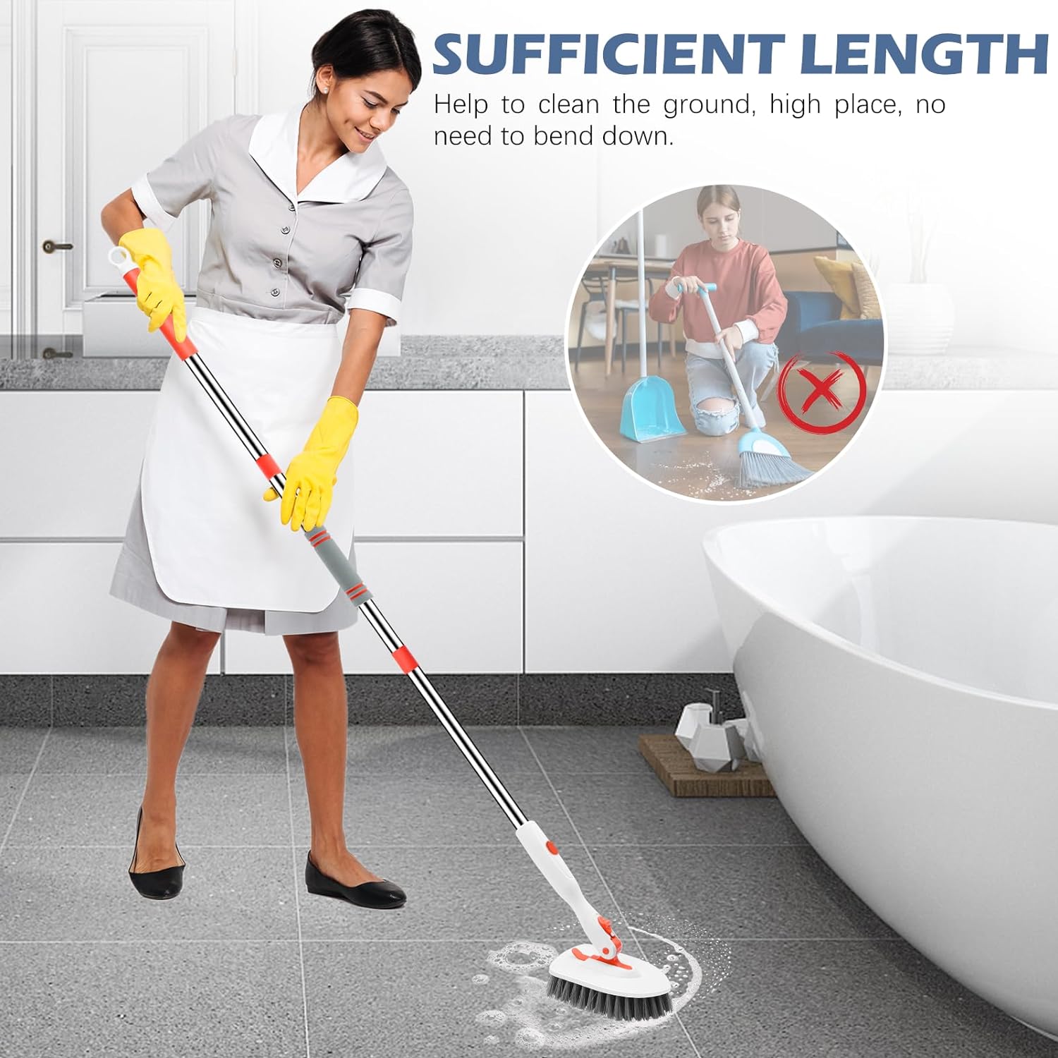 Thumbnail 6 de SetSail Floor Scrub Brush 3-in-1 with 52in Handle