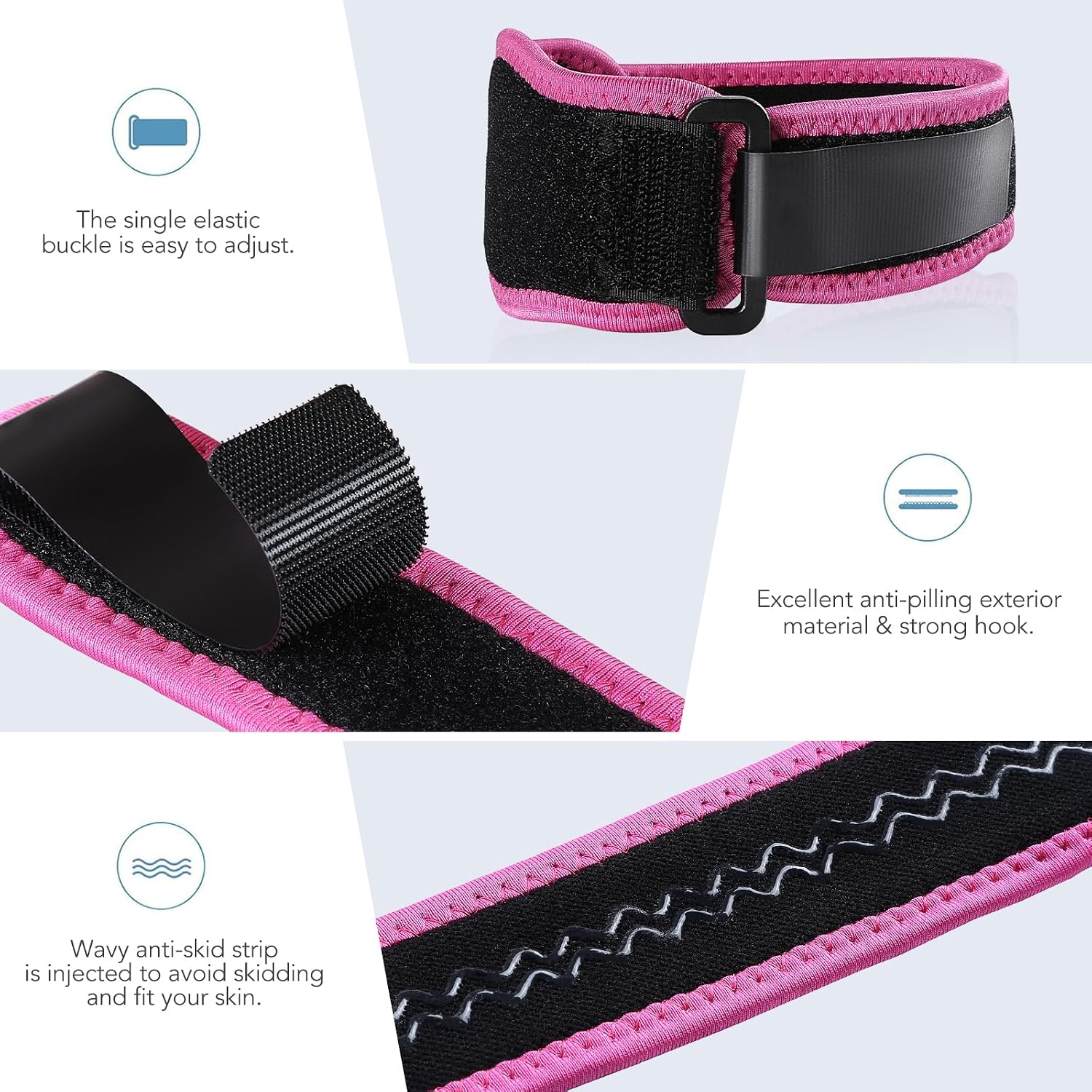 Detalle 2 de AGPTEK SEP1-AU Elbow Brace, Adjustable Two-Pack with Non-Slip Support
