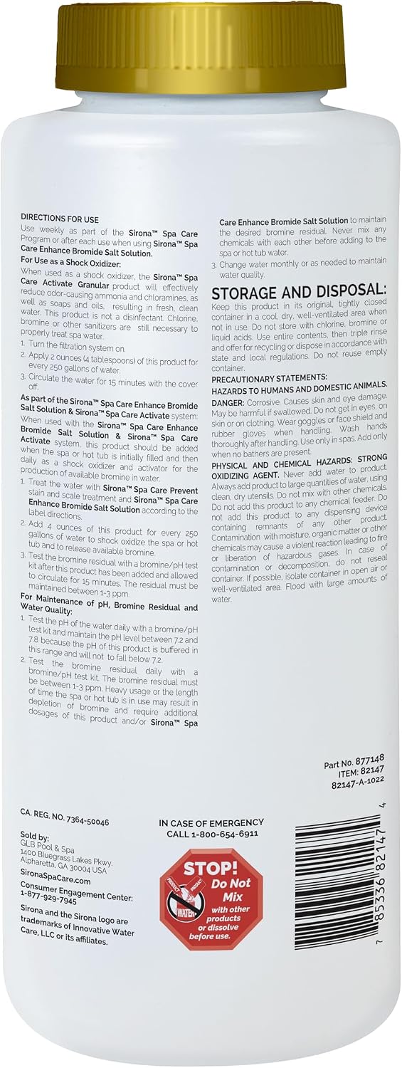 Detalle 2 de Sirona Spa Care Non-Chlorine Spa Oxidizer, 1 lb