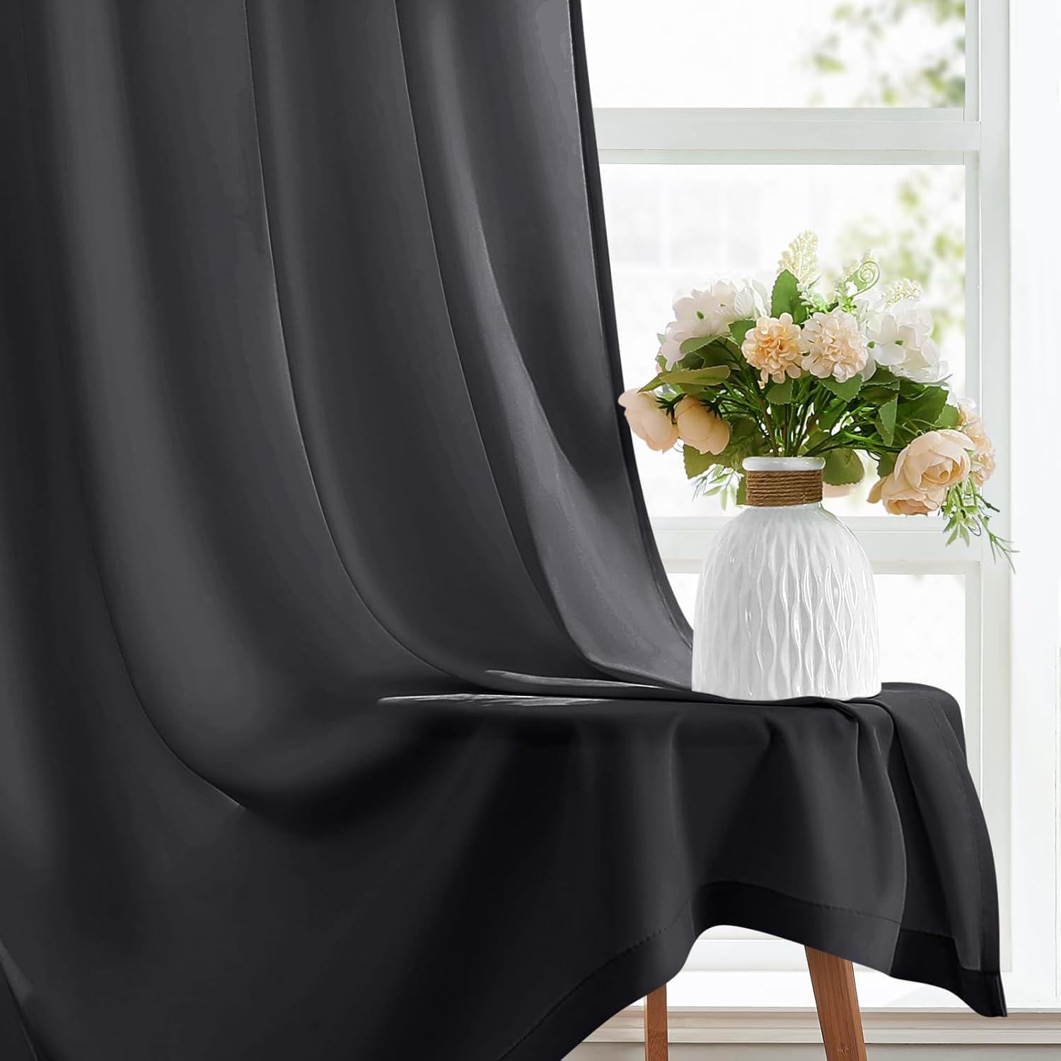 Detalle 1 de HOMEIDEAS Privacy Sheer Curtains 52 x 84 Inches