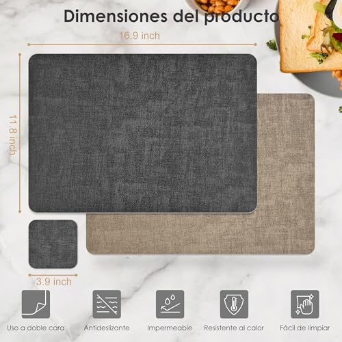 Thumbnail 6 de KitchenBoss Manteles individuales lavables 43×30 cm