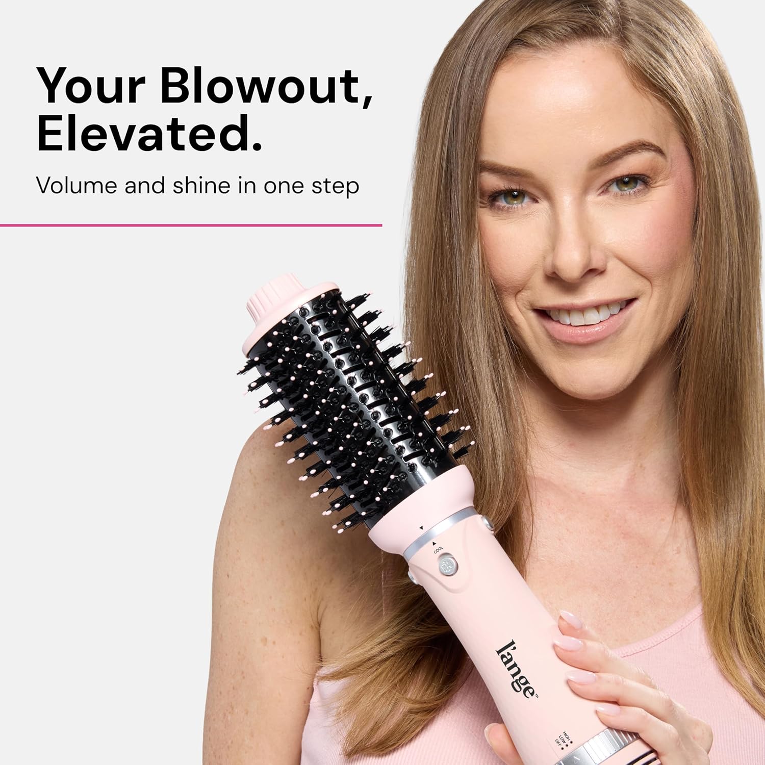Thumbnail 6 de L’ANGE HAIR VolumeBoost 60mm 2-in-1 Ceramic Volumizing Brush Dryer (Blush) — fast drying blowout styling
