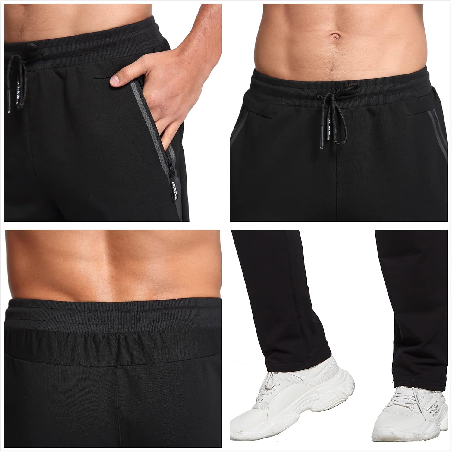 Detalle 2 de ZOXOZ Mens Slim Fit Joggers with Zip Pockets