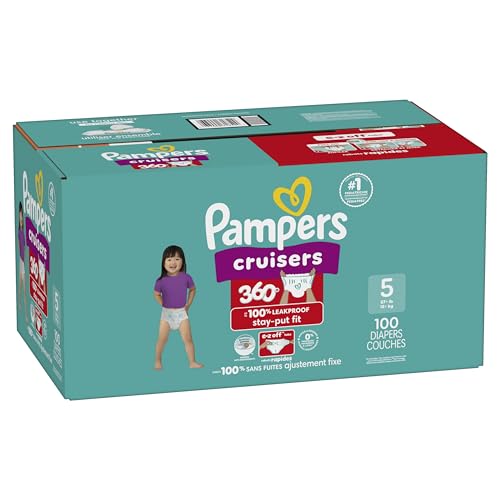 Thumbnail 11 de Pampers Cruisers 360° Diapers, Size 5 (100 Count) with 360° Stretch, Leakproof Fit
