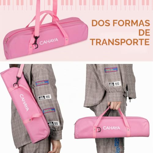 Detalle de CAHAYA Melódica Piano de Viento CY0050-3 Rosa con 32 Teclas