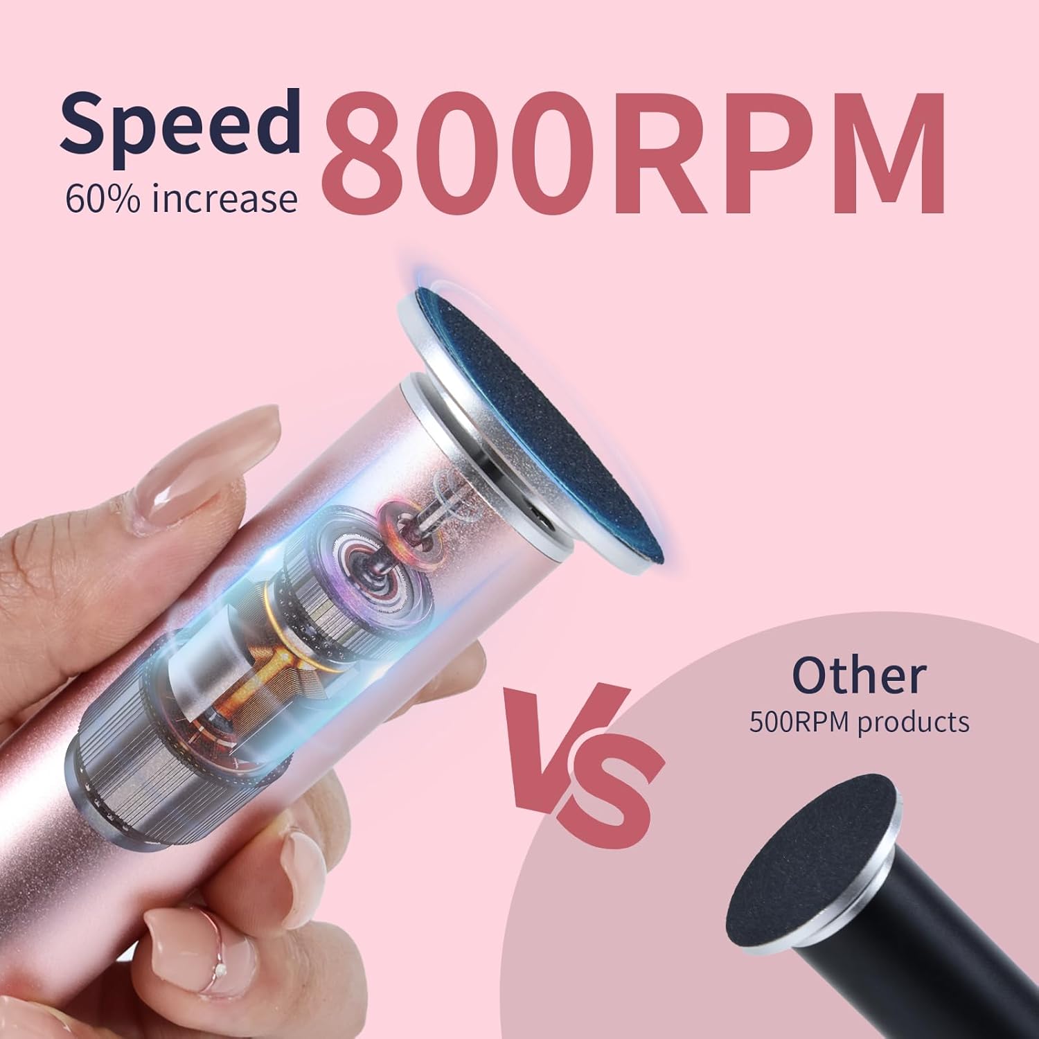 Thumbnail 2 de AprElm 4.8IN Electric Foot Callus Remover with 80 Discs 🦶
