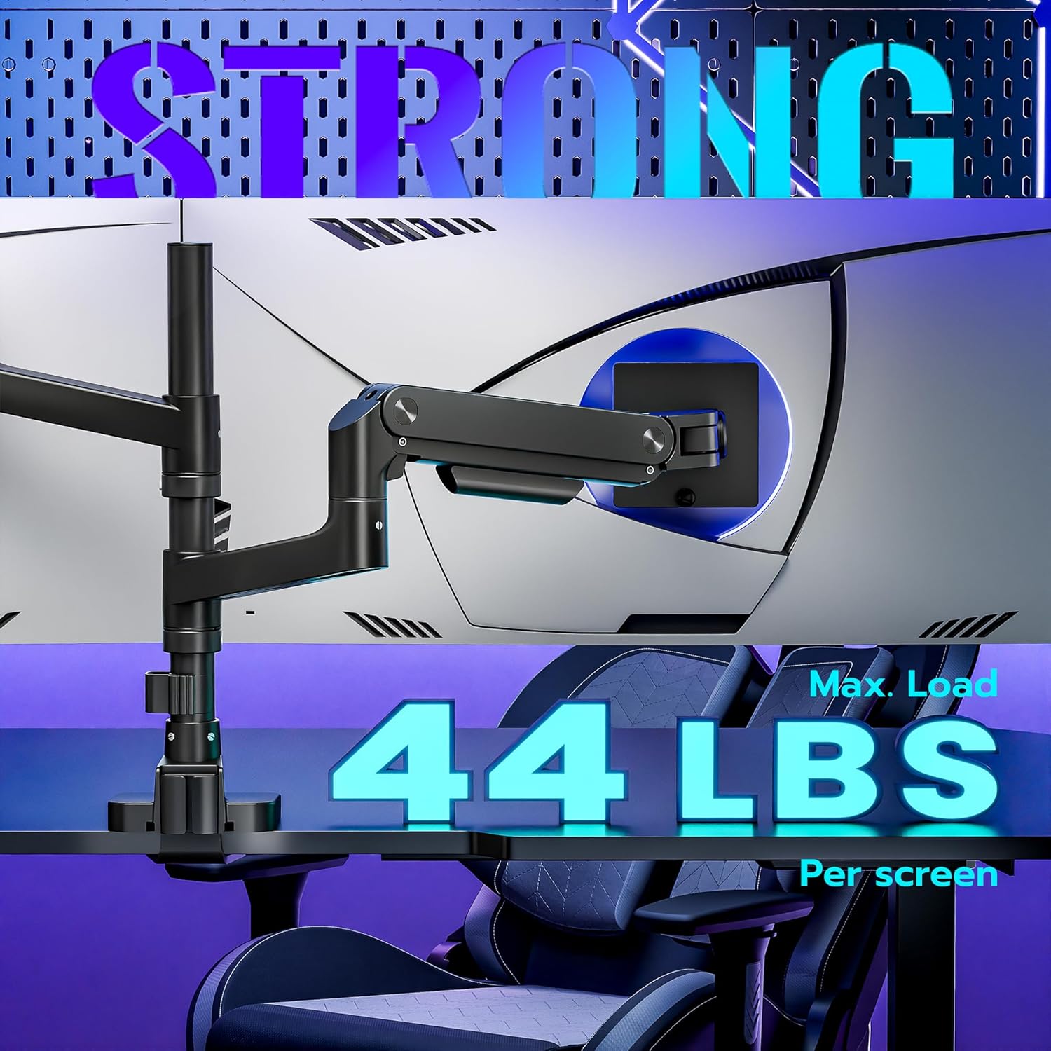 Thumbnail 4 de ARES WING Dual Monitor Arm Desk Mount for 17-49 Inch Ultrawide Monitors