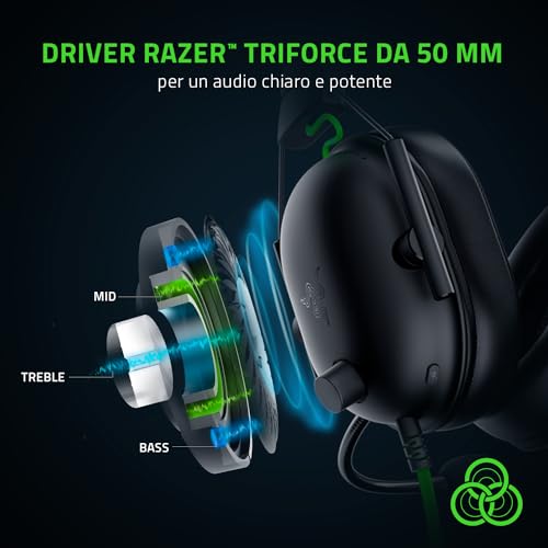 Thumbnail 2 de Razer BlackShark V2 X: cuffie da gioco cablate 7.1 con driver TriForce da 50 mm