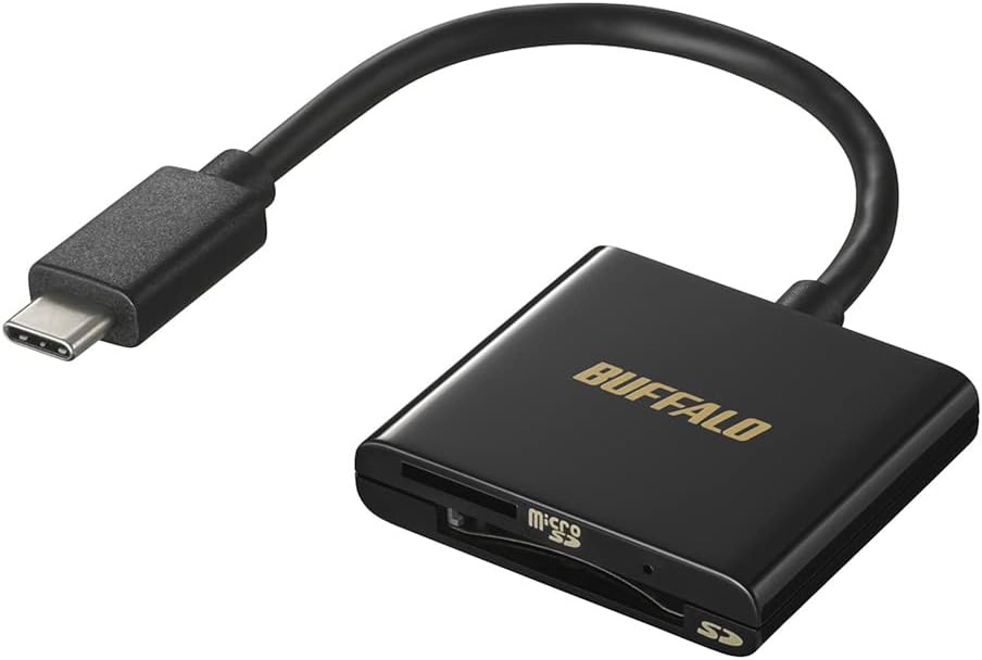 Detalle de バッファロー BSCR115U3CBK USB Type-Cカードリーダー SD・microSD対応
