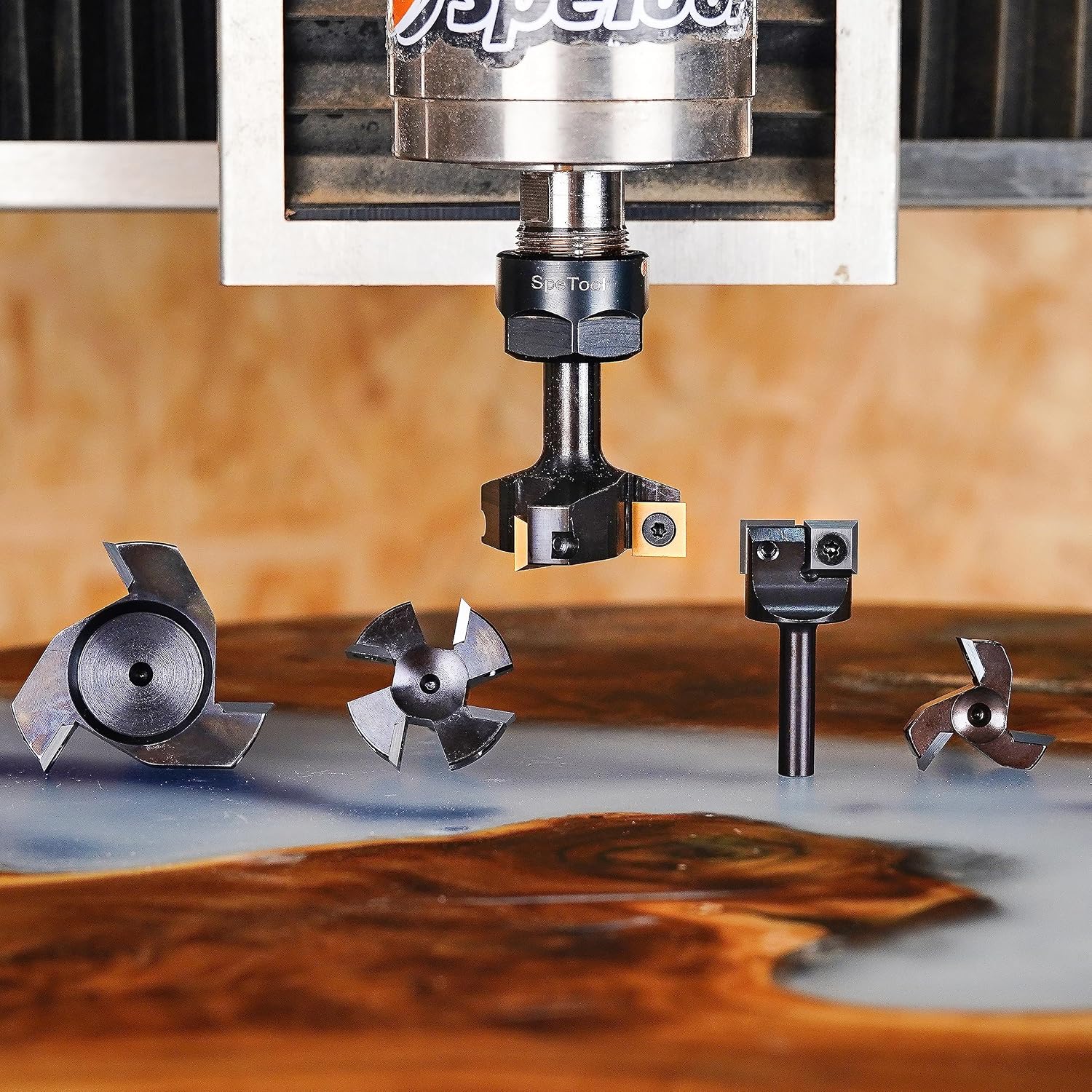 Detalle 2 de SpeTool IP4F-40-D8 vlakfrees met 8 mm schacht, 40 mm snijdiameter en wisselplaten